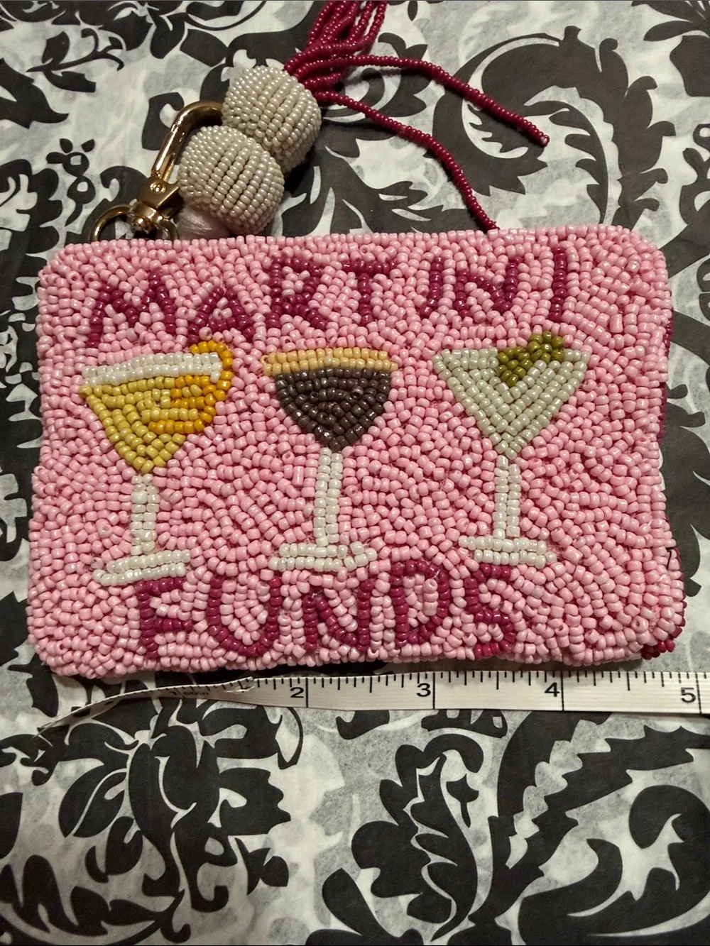 Wandering Moon beaded coin purse